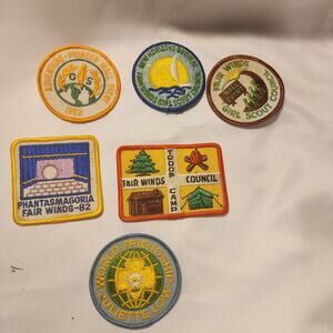 Vintage Lot of 6 Girl Scout Patches